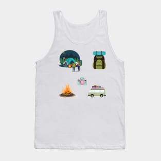 Camping sticker pack Tank Top